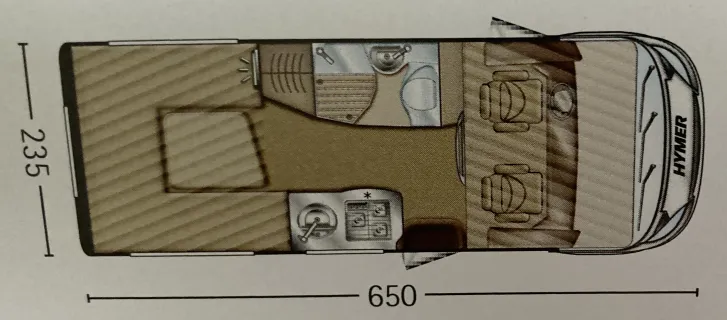 Grundriss Tag Hymer B-Klasse 534