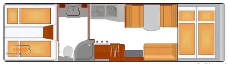Grundriss Tag Phoenix Alkoven TOP A 8800 BML - Iveco Eurocargo