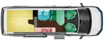 Grundriss Tag VW Grand California 600 2,0 TDI 8-Gang Automatik