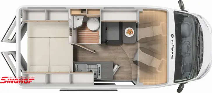 Grundriss Tag Sunlight Cliff 540 Peugeot