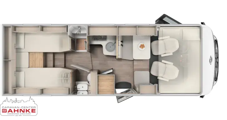Grundriss Tag Carado I 447 Pro+ 4,4t, 5-Sitzer
