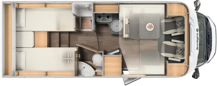 Grundriss Tag Sunlight T 68 Adventure Edition