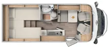 Grundriss Tag Carado VAN V337 Pro+ 8G/Safety/8.579 Euro gespart!