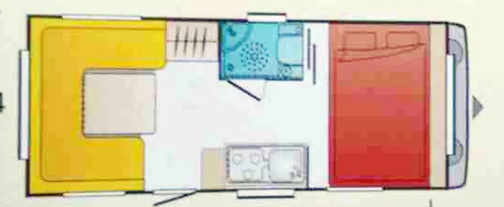 Grundriss Nacht Bürstner Ventana 465 TN