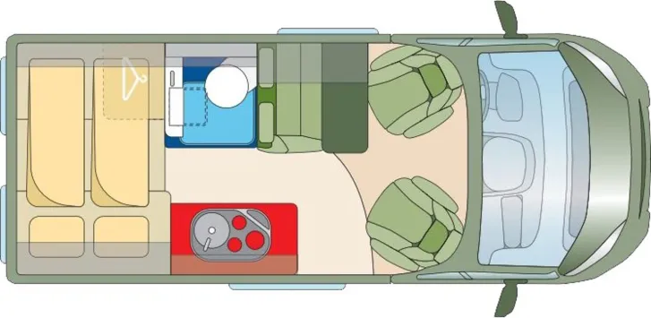 Grundriss Tag Roadcar R 540 Fiat I.Hand,wenig KM