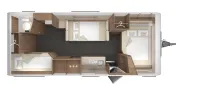 Grundriss Nacht Tabbert Senara 620 DMK 2,5 4 Pakete | Glattblech | Aktion