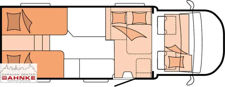Grundriss Tag Hobby PRESTIGE T 710 GE 180 PS Automatik