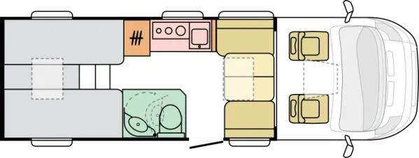 Tagesgrundriss Adria Compact DL 60 Years Jubilee