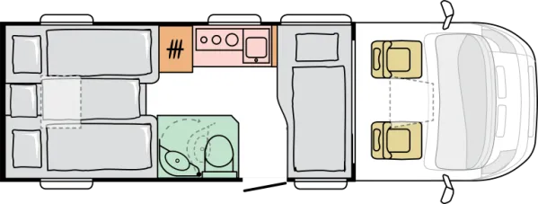 Nachtgrundriss Adria Compact DL 60 Years Jubilee