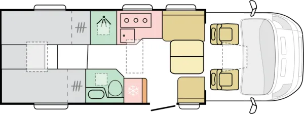 Tagesgrundriss Adria Coral ALL-IN 650 DL