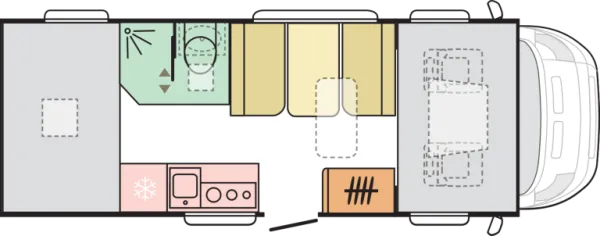 Tagesgrundriss Adria Coral XL ALL-IN 600 DP