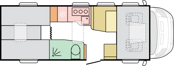 Tagesgrundriss Adria Coral XL All-IN 660 SL