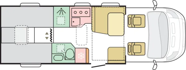 Tagesgrundriss Adria Matrix ALL-IN 670 SL