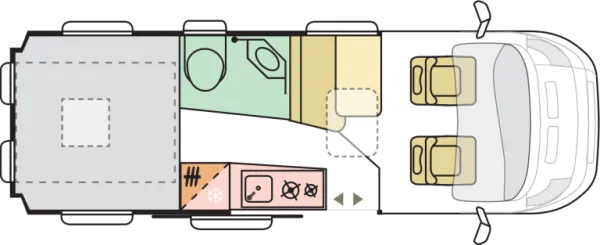 Tagesgrundriss Adria Twin Edition 640 SGX