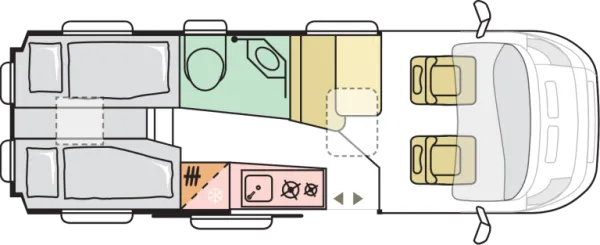 Nachtgrundriss Adria Twin 640 SLB 60 Years