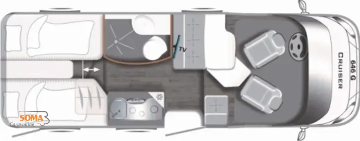 Grundriss Tag LMC Cruiser V 646 G