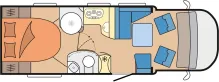 Fahrzeugbild Hobby Optima De Luxe Free Living T65 GQ Markise + TV #2