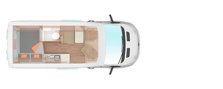 Grundriss Tag Weinsberg CaraTour 550 MQ Ford Automatik Fliegentür