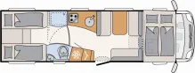Grundriss Tag Dethleffs Globetrotter XXL A 9000-2 EB