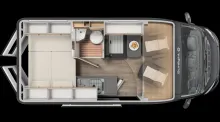 Grundriss Tag Sunlight Camper Van CLIFF 540 Adventure Edition Digital Paket