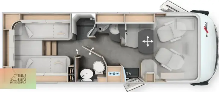 Grundriss Tag Malibu I 470 RB LE K Preishammer! Mercedes comfort MJ26