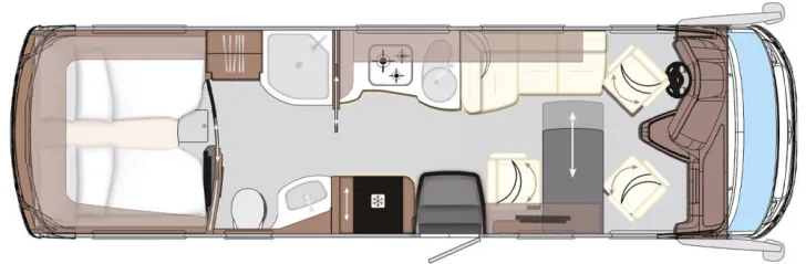 Grundriss Tag Concorde Charisma 860 LI * BarVers,Echtglas,Luxus-Sitze