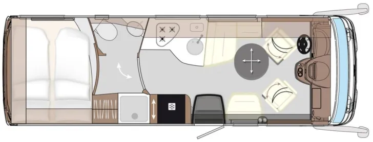 Grundriss Tag Concorde Credo 741 HI * Lithium,Solar,hydr.Stützen,