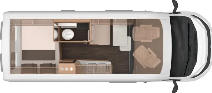 Grundriss Tag Knaus BoxLife PRO 600 STREET Schlafdach