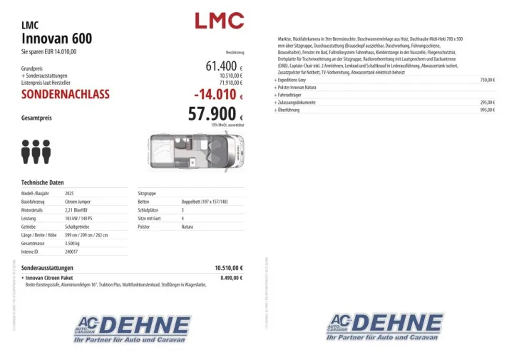 Fahrzeugbild LMC Innovan 600 Sie sparen EUR 14.010,00 #3