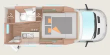 Grundriss Nacht Weinsberg X-CURSION VAN 500 LT EDITION [PEPPER] Diesel+Elektroheizg. el.Stufe