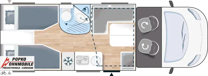 Grundriss Tag Chausson Teilintegrierte 627 Titanium Line Abstandstempomat