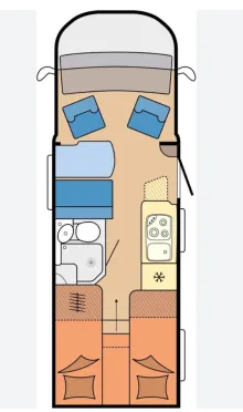 Grundriss Tag Hobby Optima ONTOUR Edition V65 GE