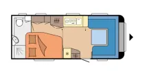 Grundriss Tag Hobby Prestige 560 WFU Abverkauf / 2000 kg
