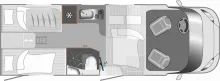 Grundriss Tag LMC Tracer 690 EL Citroen
