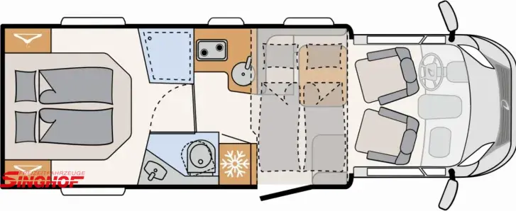 Grundriss Tag Dethleffs Just Camp Active T 7052 DBM QUEENSBETT + ISOFIX