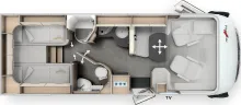 Grundriss Tag Malibu I Edition+ 490 RB LE Vorführfzg Mercedes MJ26
