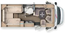 Grundriss Tag Carthago C1-tourer T 143 KB-LE lightweight 3.5t