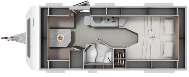 Grundriss Tag Hymer Eriba Novaline 442 2 x A-KLappe, Batterie, Radtr.
