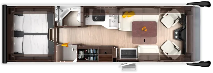 Grundriss Tag Morelo Loft 82 LB - gepflegtes Fahrzeug/Hubbett