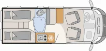 Grundriss Tag Dethleffs Globetrail Advantage 600 ER Fiat Ab Herbst 2026