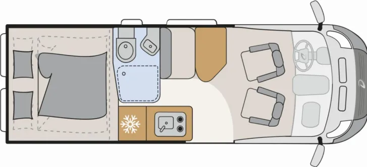 Grundriss Tag Dethleffs Globetrail 640 HR Fiat Hubbett