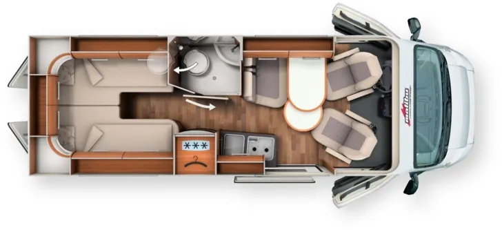 Grundriss Tag Malibu Van 640 LE