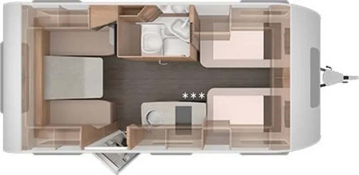 Grundriss Tag Knaus Südwind BLACK SELECTION 460 EU Einzelbetten 2026