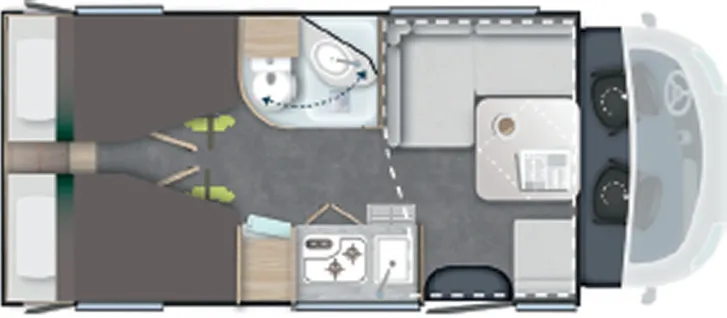 Grundriss Tag Challenger Teilintegriert Graphite Edition 287 Arctic 2026