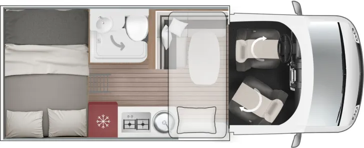 Grundriss Tag Roller Team Kronos Fit 291 TL Winter Navi ACC 200WSolar 2026