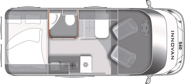 Grundriss Tag LMC Innovan 540 5,40m Fiat Markise