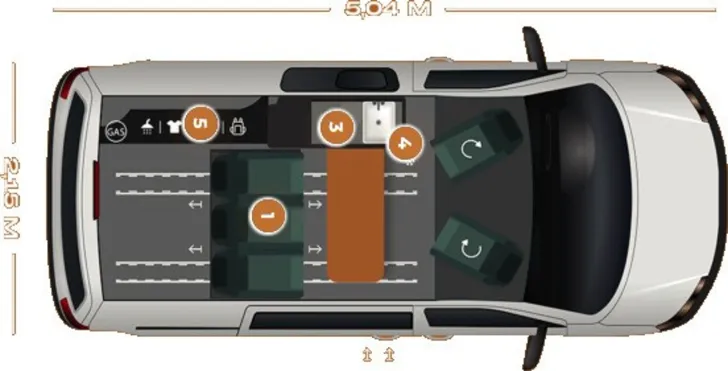 Grundriss Tag Panama Peak P10+ Navi ACC 4x4 Allrad AHK 19Zoll