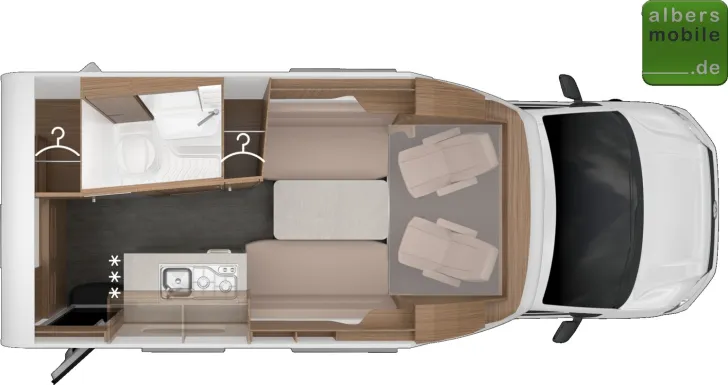 Grundriss Tag Knaus Tourer Van 500 LT VANSATION SAT TV Thule Lift