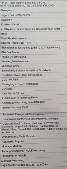 Fahrzeugbild Pössl Summit SHINE 600 L mit Schlafdach #15