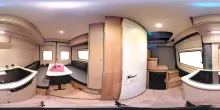 360° Innenansicht Carado pro CV 541 Hecksitzgruppe, Autom., Rahmenfenster